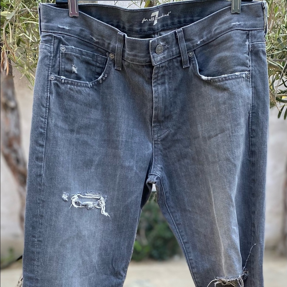 NW🇺🇸 7 For All Mankind Paxtyn Distressed👖32x30